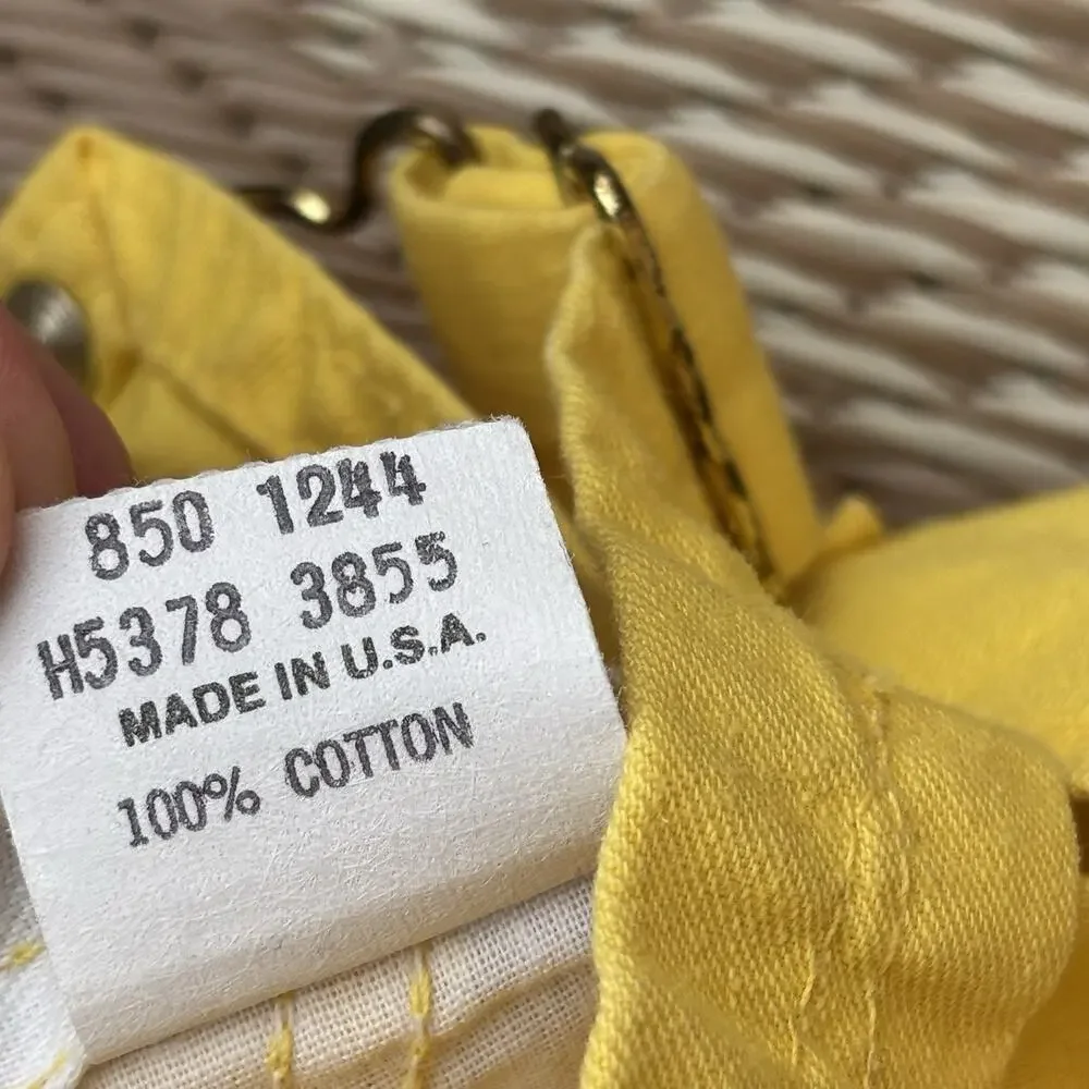 1980s Vintage Oshkosh B’gosh Kids 2T Overalls Yellow Retro Cotton USA Rare Flaws
